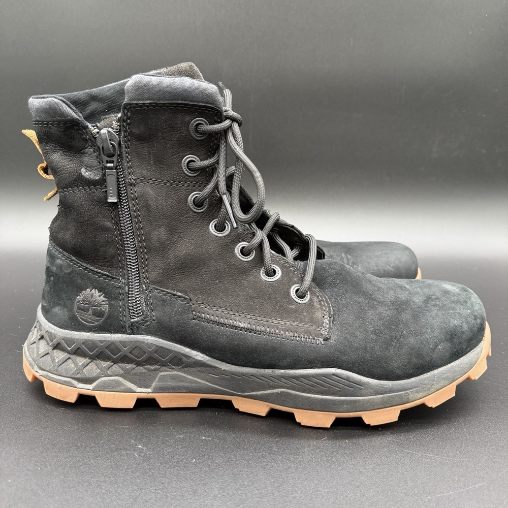 Size 10 - Timberland Men's Brooklyn Side Zip Boots Black/Gum